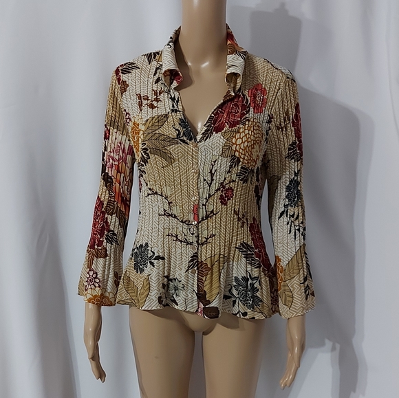 ALLISON TAYLON blouse size medium Long sleeves - Picture 3 of 9